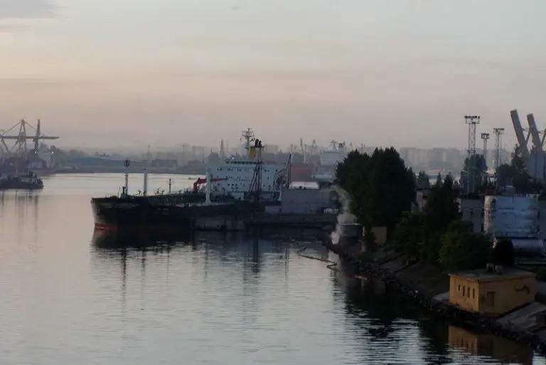 Port Strategy: Russian dock workers, including those at St Petersburg (pictured), are unhappy