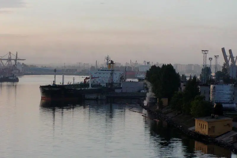 Port Strategy: Russian dock workers, including those at St Petersburg (pictured), are unhappy