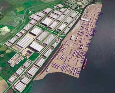 The first phase of the London Gateway construction