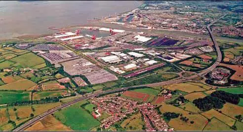 Aerial view of Bristol Port Estate Source: Bristol Port Company