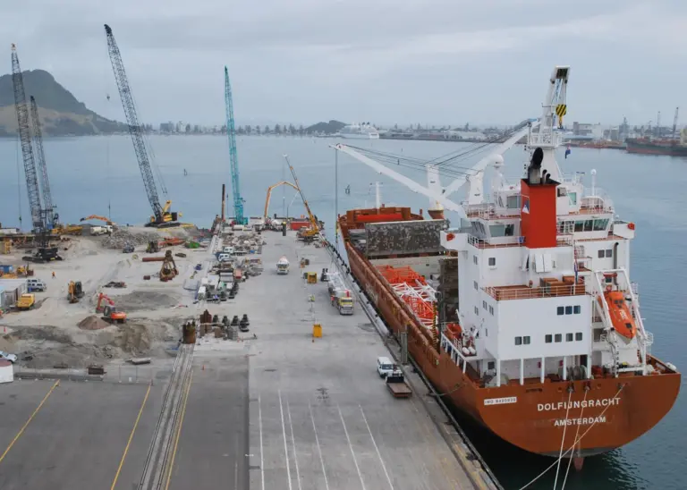 The new Liebherr crane increases the port's total fleet to 36