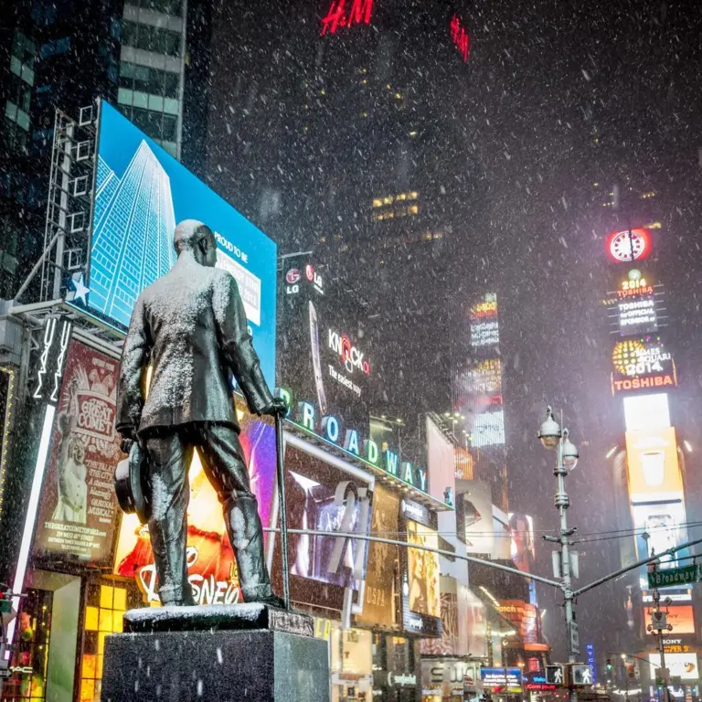 New York's snow hasn't frozen port relations. Credit: Jo Christian Oterhals