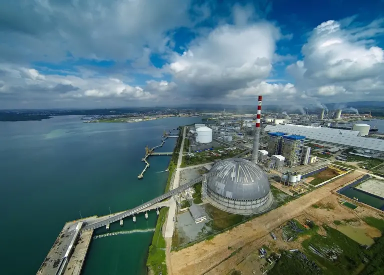 Bright spark: Geometrica's Indonesian dome had to mitigate the fire risk of storing coal. Credit: Geometrica