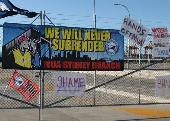 Midnight sackings:  The MUA is taking Hutchison Ports Australia to court Photo: MUA