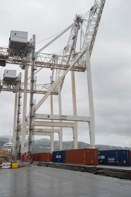Groundworks: earthquake damage to the quay at CentrePort put the container berth out of action. Credit: CentrePort