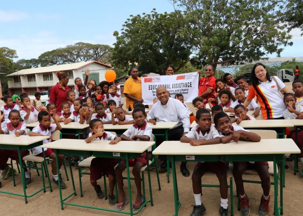 MIT recently donated school equipment to the Baruni Primary School in the Motu-Koitabu village in Port Moresby Photo: ICTSI