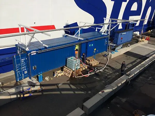 Methanol is bunkered in Gothenburg courtesy of an on-shore bunkering facility from Technocean Photo: Technoocean