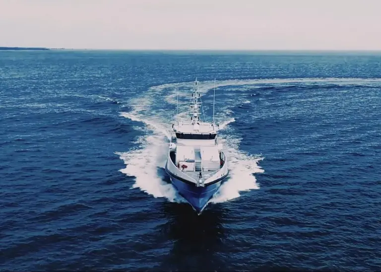 The 45-metre ship built by Baltic Workboats is equipped with Editron hybrid electric drivetrain systems Photo: Danfoss Editron