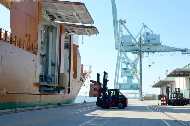 JAXPORT counts its diversified labour as a key selling point for its breakbulk business. Credit: JAXPORT