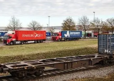 Trucks at the Port of Rotterdam