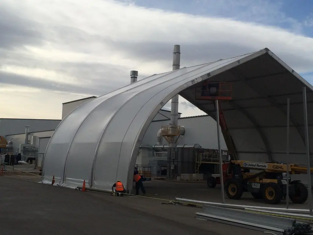 Leasing of warehousing can be a cost effective solution. Credit: Mahaffey Fabric Structures