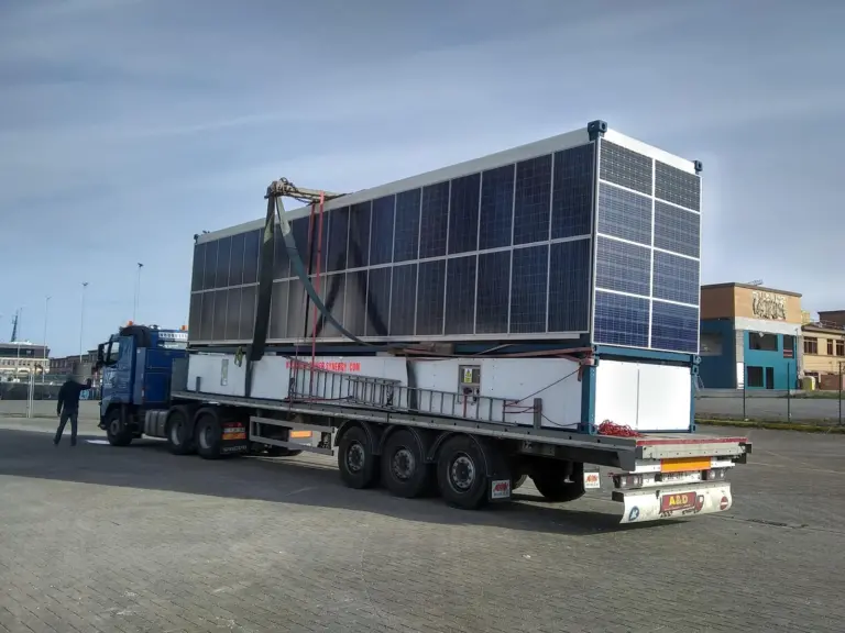Ostend is hosting tests for a Blue Power Synergy (BPS) self-supporting energy pontoon. Credit: Port of Ostend