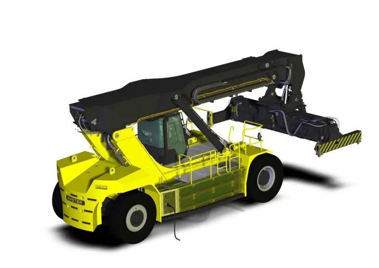 A 3D image of the reach stacker being developed by Hyster Photo: Fundación Valenciaport