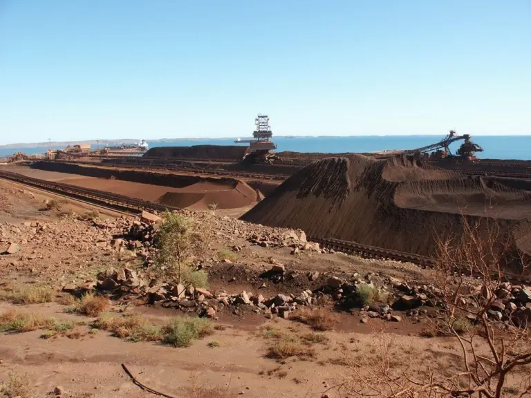 Port Strategy: Iron ore exports from Australia's Pilbara region are expected to exceed the capacities of existing ports, including Dampier (pictured), within a decade. Credit: Sean Mack