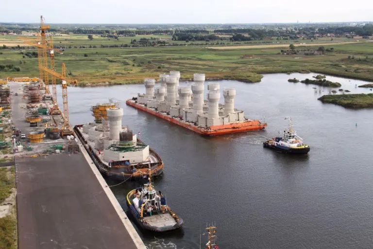 The first 12 foundations departed Zeebrugge this week