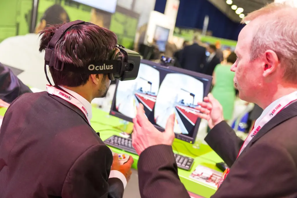 Engaged: Kalmar utilised its Oculus Rift to allow customers to virtually walk on its new ASCs