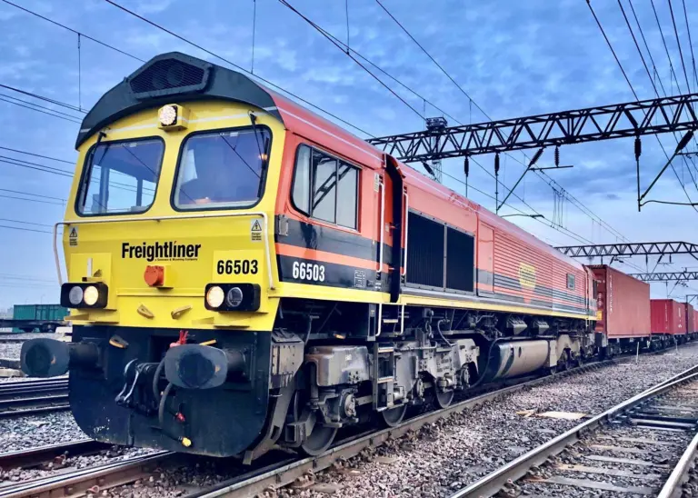 Freightliner’s 775 metre intermodal container trains are as long as seven football pitches Photo: DP World