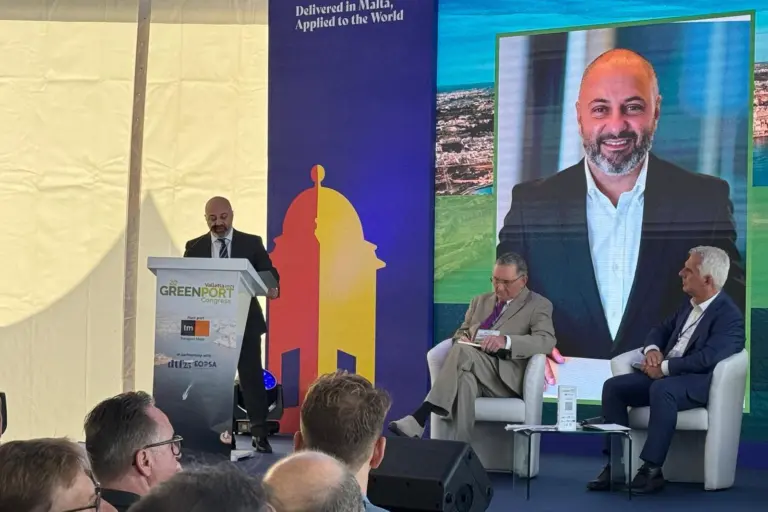 Kurt Farrugia, CEO, Transport Malta took to the stage to welcome delegates to the Congress