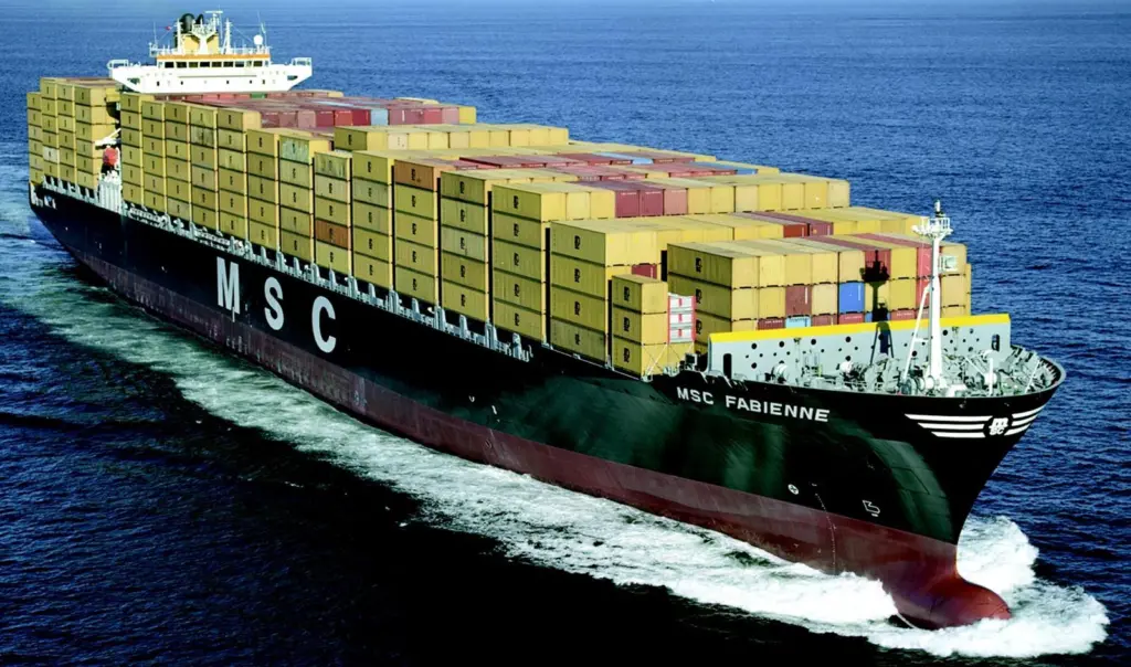 MSC FABIENNE: at 5,000TEUs the biggest boxship to visit Australia - but would not get into Melbourne