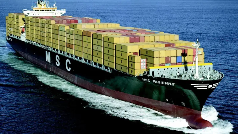 MSC FABIENNE: at 5,000TEUs the biggest boxship to visit Australia - but would not get into Melbourne