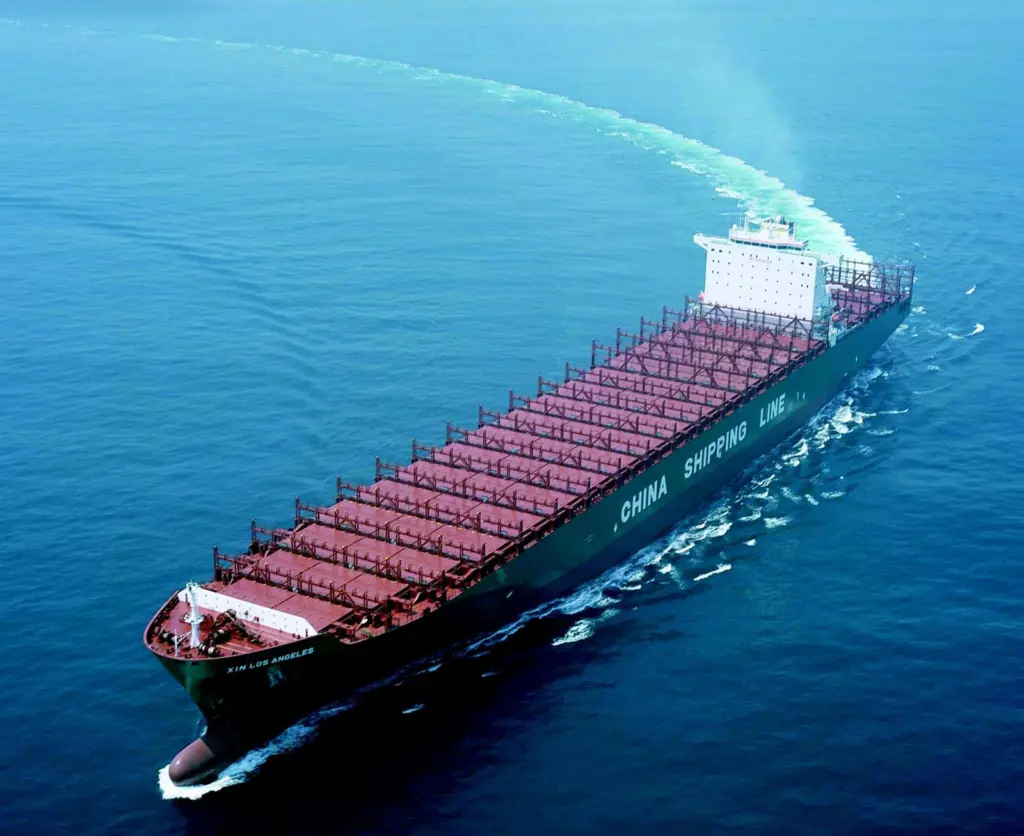 The worlds largest container ship, China Shipping Container Lines 9,600 teu Xin Los Angeles, was delivered to Lloyds Register class in July. But 12,000 teu-plus ships are already under construction