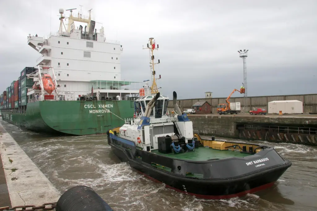 Port Strategy: Smit Barbados, seen here working in Liverpool, is one of a series of new 60 tonne bp tugs of the same design currently entering service