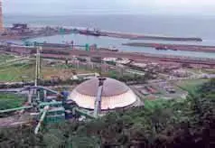135m diameter aluminium dome from  Temcor provides covered storage of  limestone at the Ho-Ping
