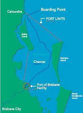 Map showing the ship emissions  monitoring channel.