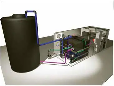 BPC Bilge water purification plant showing extra tank