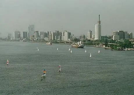 The Apapa terminal provides container transport into Lagos