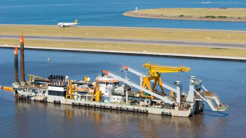 Land reclamation can work out significantly cheaper than purchasing existing land to extend a port