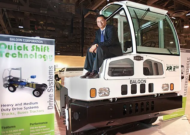 Balcon's new Model XR E20 lithium battery powered electric yard tractor