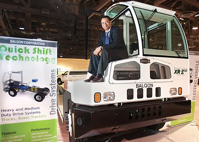Balcon's new Model XR E20 lithium battery powered electric yard tractor