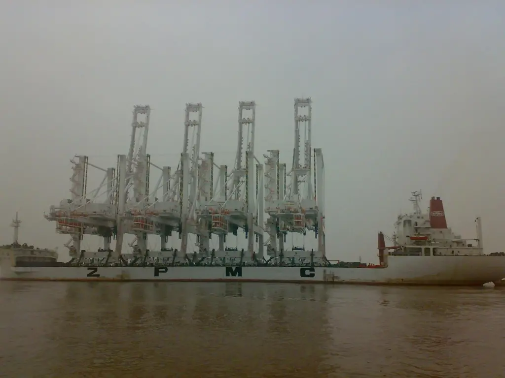 The new super post-panamax cranes are en route from China