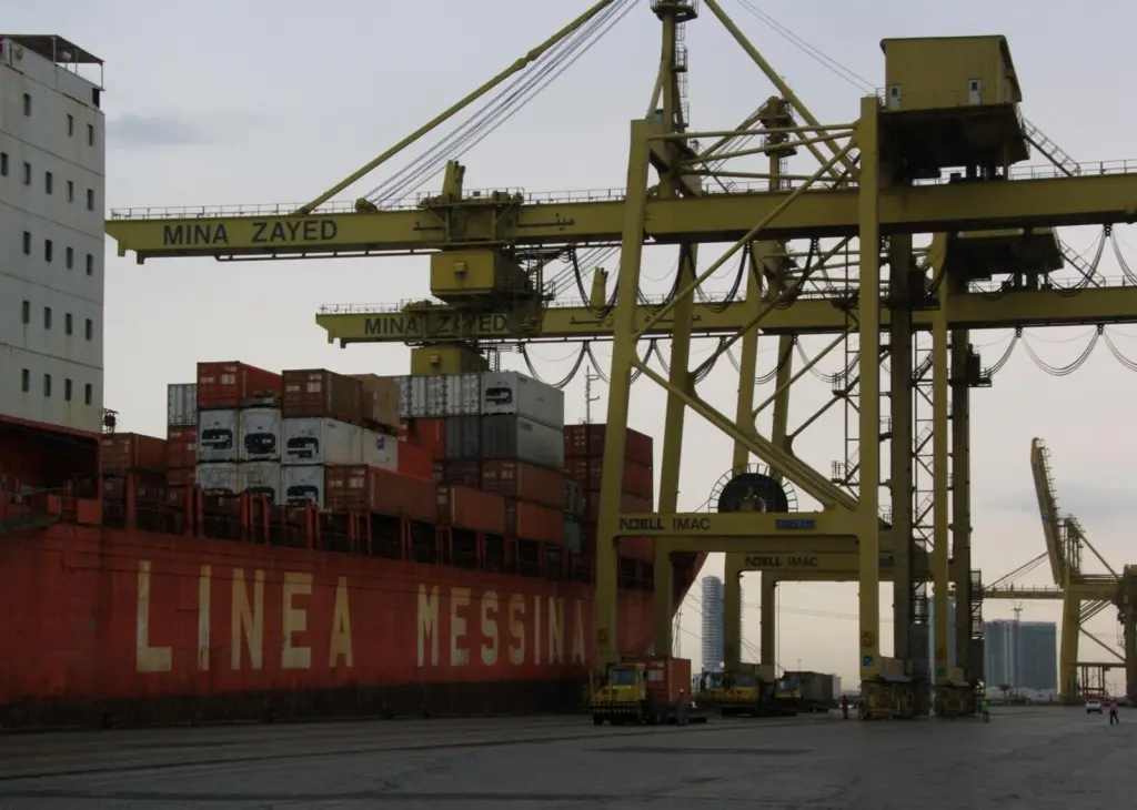 The last container ship has called at Mina Zayed