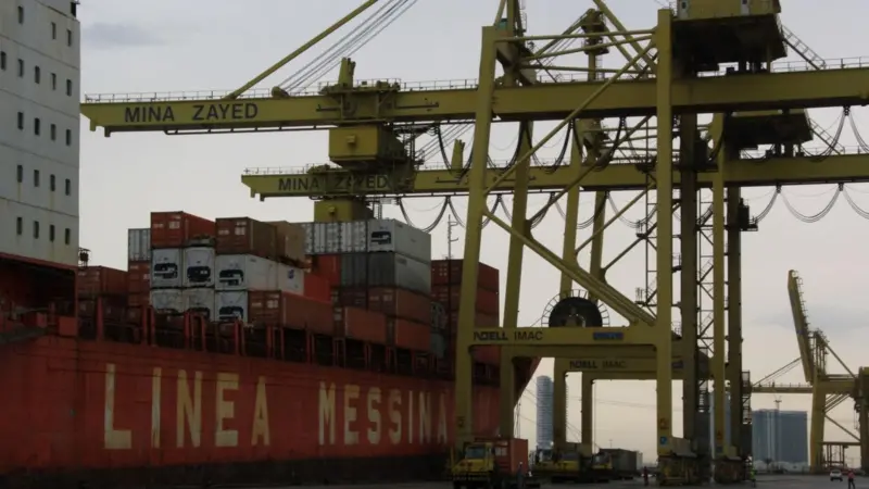 The last container ship has called at Mina Zayed