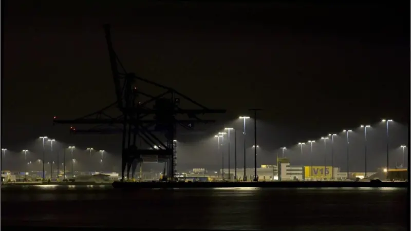 Helsinki by night, showing the effectiveness of the new lights