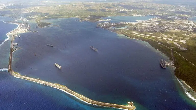 aerial view of Apra Port (Guam)