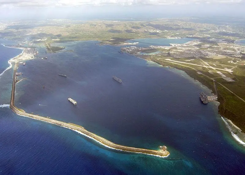 aerial view of Apra Port (Guam)