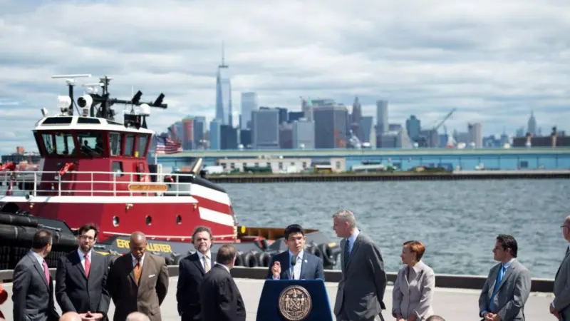 Revitalising: Major Bill de Blasio made the announcement
