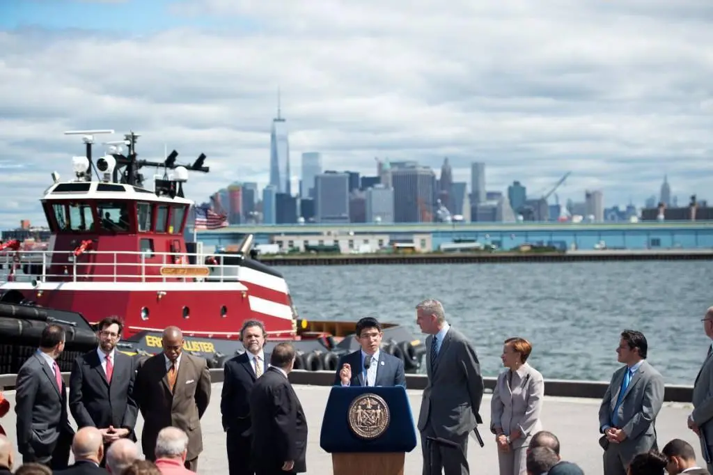 Revitalising: Major Bill de Blasio made the announcement