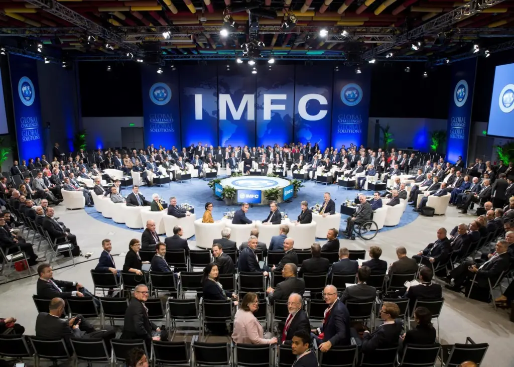 Downturn: the IMF's annual meeting warned that slowing growth in China poses a threat to the global economy. Credit: International Monetary Fund
