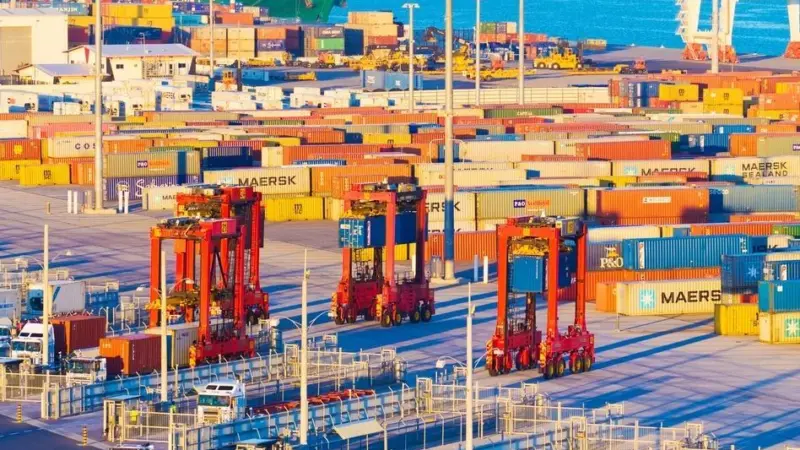 Asciano's container terminal at the Port of Botany