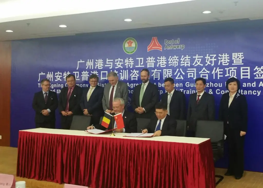 Twinning agreement: Antwerp and Guangzhou will work even more closely together going forward