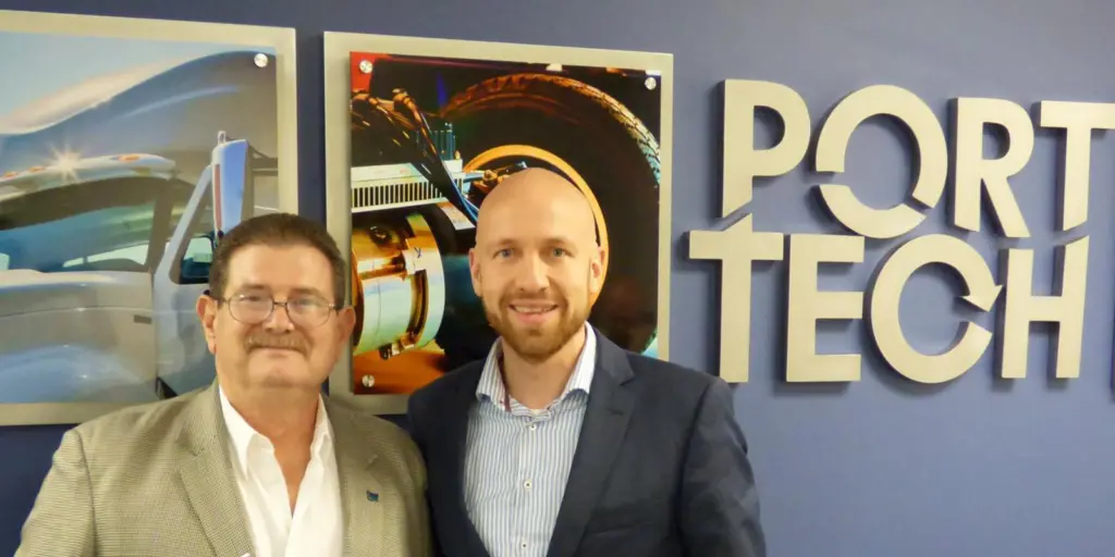 Joint approach: PortXL's Mare Straetmans shares ideas with Los Angeles' Chris Cannon