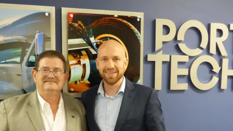 Joint approach: PortXL's Mare Straetmans shares ideas with Los Angeles' Chris Cannon
