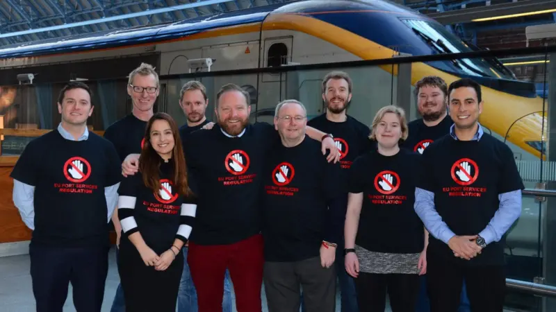 ABP and Unite members travel to Strasbourg to protest against proposed EU port regulation