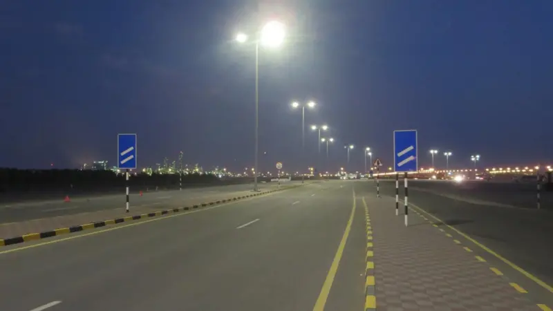 Energy efficient: LED street lighting will reduce power usage at the port by 60%