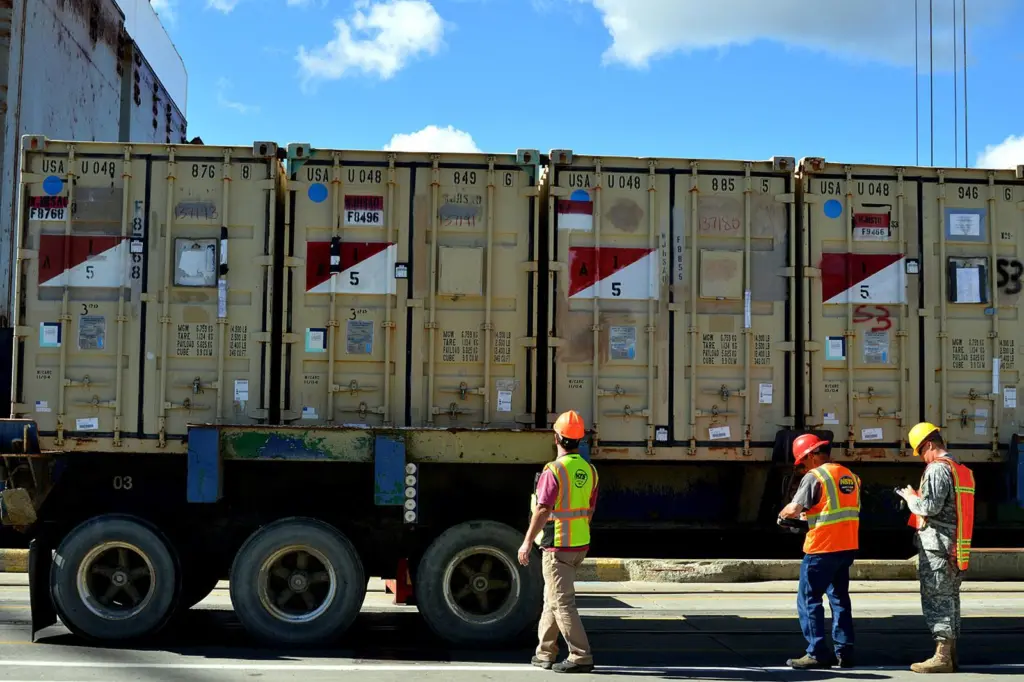 Chain: liabilities can be extended to contractors and sub-contractors in a port. Credit: US Army Alaska (USARAK)