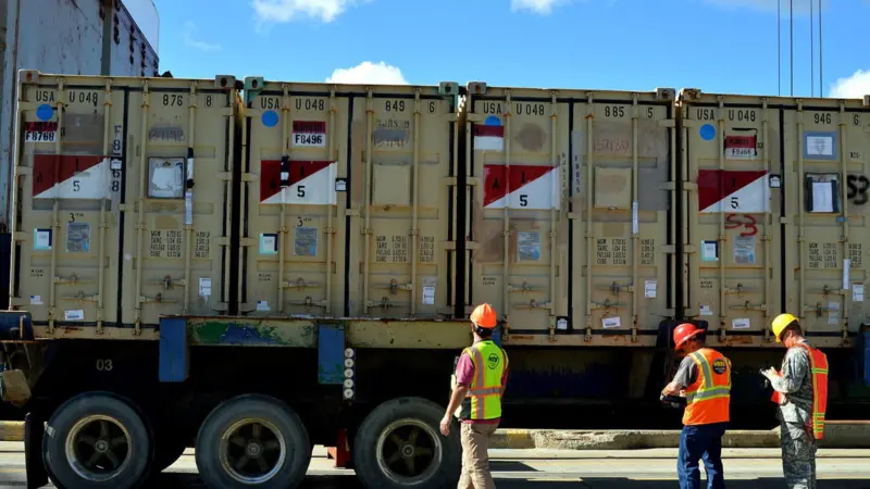 Chain: liabilities can be extended to contractors and sub-contractors in a port. Credit: US Army Alaska (USARAK)